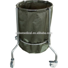 single bag stainless steel soiled trolley